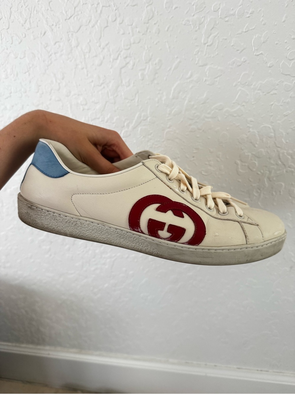 Gucci Cream Leather Sneaker